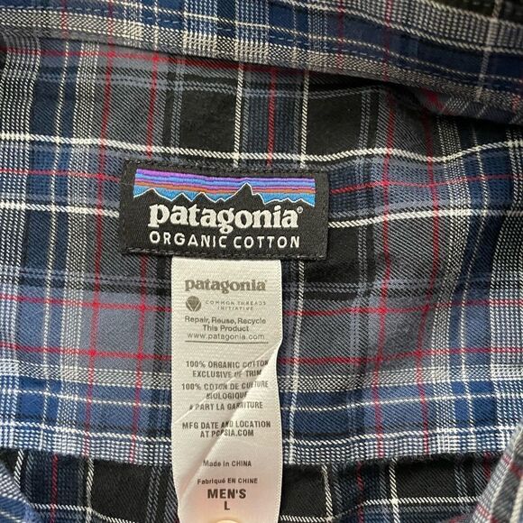 PATAGONIA Long Sleeve Organic Pima Cotton Shirt Size Large - Picture 6 of 7